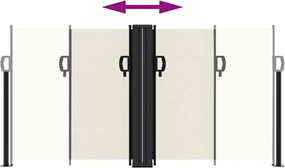 vidaXL Σκίαστρο Πλαϊνό Συρόμενο Κρεμ 120 x 600 εκ.