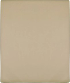 VidaXL Σεντόνι με Λάστιχο Taupe 90 x 200 εκ. Βαμβακερό Ζέρσεϊ