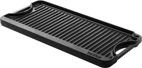 VEVOR 20x10 in Reversible Grill Griddle Pre-Seasoned BBQ Pan Cast Iron Black