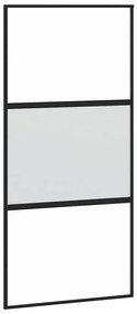 vidaXL Συρόμενη πόρτα με σετ υλικού 102,5x205 cm από γυαλί&amp;Αλουμίνιο