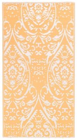 Χαλί Εξωτερικού Χώρου Πορτοκαλί/Λευκό 80x150 εκ. Πολυπροπυλένιο - Πορτοκαλί
