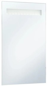 Καθρέφτης Μπάνιου Τοίχου με LED 60 x 100 εκ. - Ασήμι