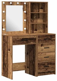 vidaXL Τραπέζι περιποίησης με συρτάρι 2 pcs Καφέ 50 x 41 x 135 εκ