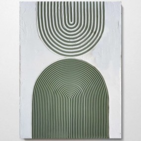 Πίνακας Καμβάς 3D 112RGN1110 70x100cm White-Green Wallity Κάθετοι Ξύλο, Καμβάς