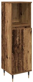 vidaXL Σετ Επίπλων Μπάνιου με πόρτα 3 pcs Παλιό Ξύλο 30 x 30 x 180 cm