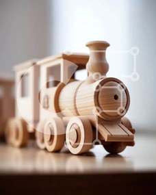Intra Συλλεκτικό Ξύλινο Παζλ Plywood  4mm - Αξιολάτρευτο Ξύλινο Τρένο Παιχνιδιού για διασκέδαση Σε Ξύλινο Κουτί - Διαστάσεις: 10x10 cm – 25 κομμάτια