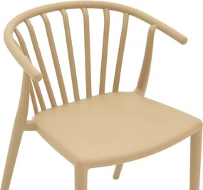 Πολυθρόνα Zelma pakoworld pp σε cappucino απόχρωση 55x53x73εκ