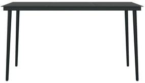 vidaXL Σετ Τραπεζαρίας Κήπου 5 Τεμαχίων Μαύρο
