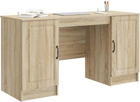 vidaXL Γραφείο Sonoma Δρυς 142,5 x 50 x 75 εκ. Επεξεργασμένο Ξύλο