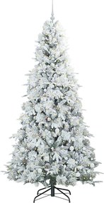 vidaXL Τεχνητό Χριστουγεννιάτικο Δέντρο με Άξονα με βάση Λευκό 240 cm