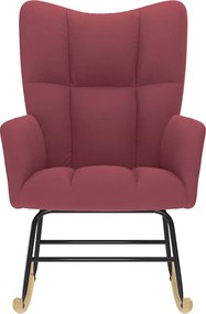 vidaXL Κουνιστή Πολυθρόνα Μπορντό Υφασμάτινη