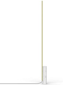 Φωτιστικό Δαπέδου T.O 10761/10762 7,5x160cm Dim Led 750lm 10W 3000K Marble White-Brass Pablo Designs