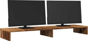 vidaXL Βάση Οθόνης Όψη Παλαιού Ξύλου 100x27x10 εκ. από Επεξ. Ξύλο