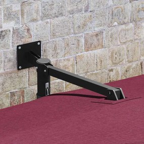 vidaXL Ομπρέλα Κήπου Κόκκινο, Μαύρο 248.5 x 247.5 x 160 εκ.