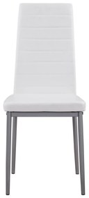 Καρέκλα LADY Μεταλλική με Κάθισμα PU Λευκό 40x48x95εκ. 4αδα 40x48x95 εκ.