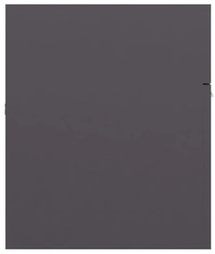Ντουλάπι Νιπτήρα Γυαλιστερό Γκρι 100x38,5x46εκ. από Επεξ. Ξύλο - Γκρι