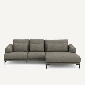 Γωνιακός καναπές XL δεξιός σε ύφασμα tweed, MARSILE