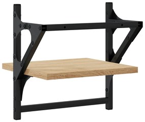 vidaXL Ράφια Τοίχου με Μπάρα 2 τεμ. Sonoma Δρυς 30x25x30 εκ.