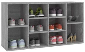vidaXL Παπουτσοθήκη Γκρι Sonoma 103x30x54,5 εκ. από Επεξεργασμένο Ξύλο