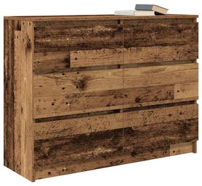 vidaXL Sideboard Παλιό ξύλο 100x35x76 cm Ξύλο μηχανής