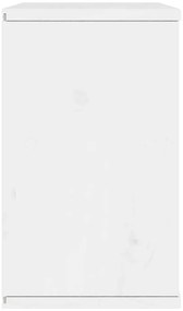 vidaXL Ντουλάπι τηλεόρασης ODDA Λευκό 79x24x40 εκ. Μασίφ Ξύλο Πεύκου