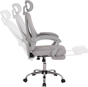 Καρέκλα γραφείου Barnet γκρι mesh-νάιλον 61x62x123εκ