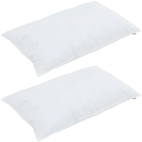 vidaXL Πάπλωμα με μαξιλάρι 3 pcs Λευκό 200 x 200 cm Μικροΐνες