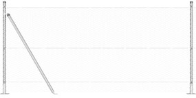 vidaXL Hexagon Fence 0.8x50 μ Γαλβανισμένος Χάλυβας