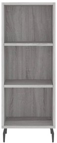 vidaXL Μπουφές Sonoma Γκρι 34,5 x 34 x 180 εκ. από Επεξεργασμένο Ξύλο