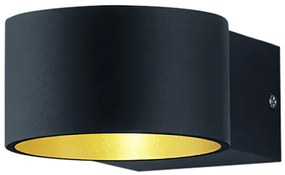 Lacapo Μοντέρνο Φωτιστικό Τοίχου με Ενσωματωμένο LED και Θερμό Λευκό Φως σε Μαύρο Χρώμα Trio Lighting 223410132