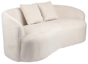 Intrahome Καναπές 2θέσιος Raini Intrahome με μαξιλάρια κρεμ βελούδο 178x82x68εκ | SKU: INTRAPA-366111160