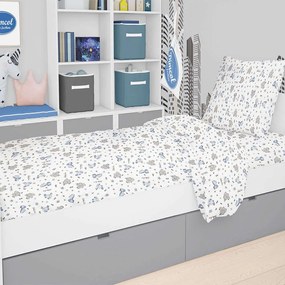 Παπλωματοθήκη Παιδική Elephant 174 Blue DimCol Single 160x240cm 100% Βαμβάκι