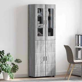vidaXL Highboard FLORIN 60 x 35 x 182 εκ. Γκρίζο Σονομα