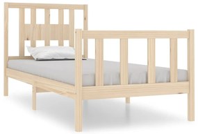 vidaXL Πλαίσιο Κρεβατιού 90 x 190 εκ. από Μασίφ Ξύλο Single