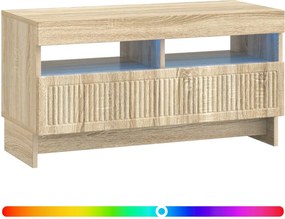 vidaXL Ντουλάπα LED Τηλεόρασης Sonoma Δρυς Επεξεργασμένο Ξύλο