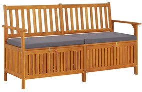 vidaXL Πάγκος Αποθήκευσης 148 εκ. από Μασίφ Ξύλο Ακακίας Με Μαξιλάρι