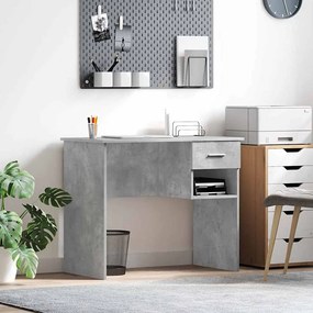 vidaXL Γραφείο Σκυρόδεμα Γκρι 90 x 49 x 75 cm Επεξεργασμένο Ξύλο