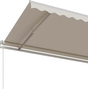 vidaXL Τέντα Συρόμενη Αυτόματη Κρεμ 600x350 εκ.