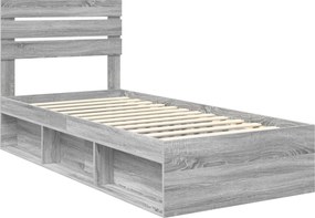 vidaXL Σκελετός Κρεβατιού Γκρι Sonoma 100 x 200 cm