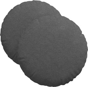 vidaXL Μαξιλάρια καθισμάτων 2 pcs Σκούρο Γκρι Ø 40 cm