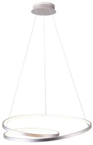 Κρεμαστό Φωτιστικό Οροφής LED 60W 4000k Αλουμίνιο-Μέταλλο Sunlight-SPIRAL-S-700-Ασημί SPIRAL-S-700