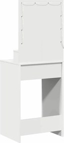 vidaXL Τραπέζι περιποίησης Λευκό 50 x 41 x 135 εκ Επεξεργασμένο ξύλο