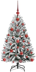 vidaXL Τεχνητό Χριστουγεννιάτικο Δέντρο Πράσινο και Λευκό 120 cm