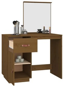 vidaXL Μπουντουάρ Καφέ μελί 95x50x134 εκ. Μασίφ Ξύλο Πεύκου