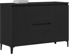 vidaXL Πλαϊνό γραφείο Μαύρη Οξυά 104 x 35 x 70 εκ. Επεξεργασμένο ξύλο