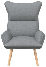 vidaXL Χαλαρωτική Πολυθρόνα Ανοιχτό γκρι 69 x 74 x 93 εκ. ύφασμα