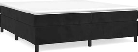 vidaXL Κρεβάτι Boxspring με Στρώμα Μαύρο 200x200 εκ. Βελούδινο