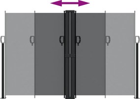 vidaXL Σκίαστρο Πλαϊνό Συρόμενο Μαύρο 160 x 1200 εκ.