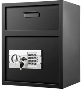 VEVOR Digital Depository Safe Electronic Code Lock, Deposit Safe with Two Emergency Keys, Depository Safe with Deposit Slot, Restaurant Safe Carbon Steel, Depository Box for Home, Hotel and Office
