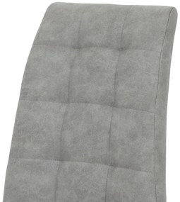 Καρέκλα Darrell pakoworld pu αντικέ γκρι-βάση χρωμίου 42x49x106εκ
